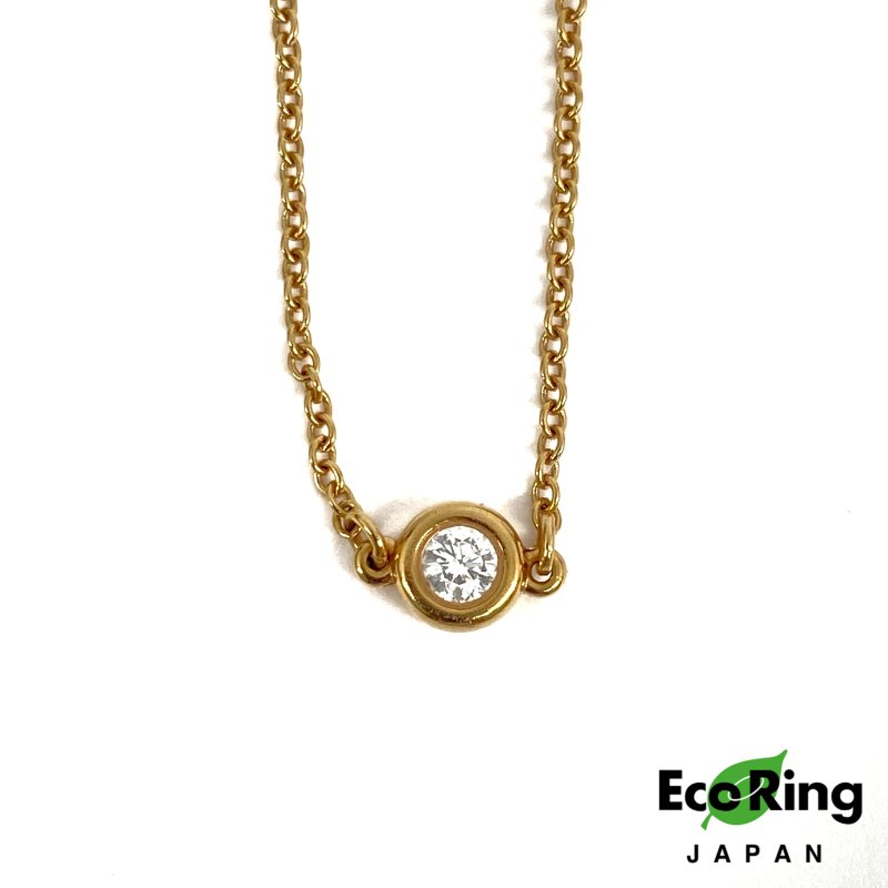 △ Tiffany & Co. 蒂芙尼 18K Yellow Gold Elsa Peretti Diamonds by the Yard 3 Pendants Necklace 2.81g 18K黃金鑽石頸鏈 - 257011671-0