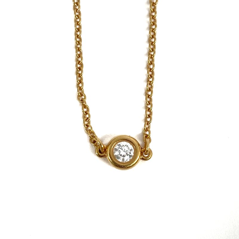 △ Tiffany & Co. 蒂芙尼 18K Yellow Gold Elsa Peretti Diamonds by the Yard 3 Pendants Necklace 2.81g 18K黃金鑽石頸鏈 - 257011671-5