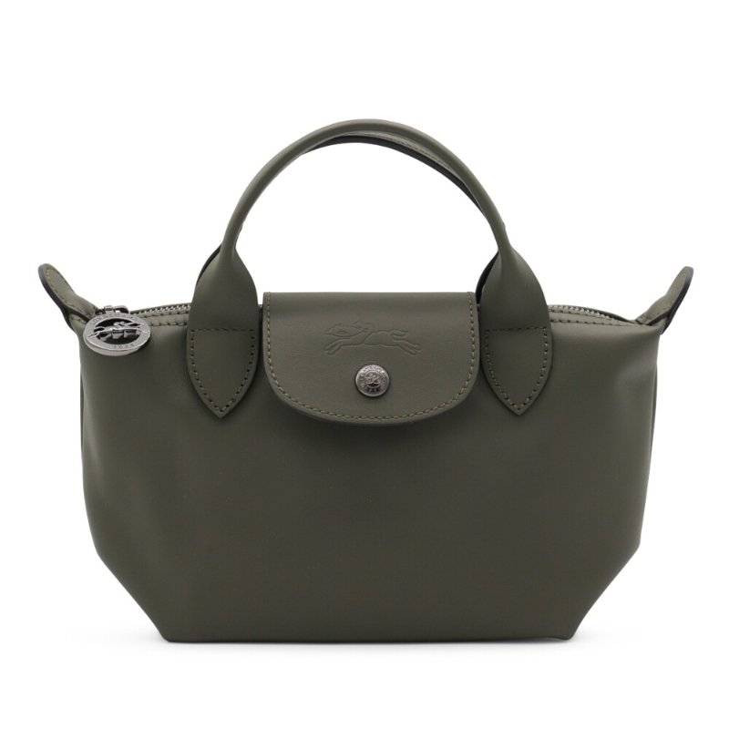 【LONGCHAMP】Le Pliage Xtra XS 牛皮 手提包 肩背包 斜背包 水餃包 冷杉綠色 L1500987549-0