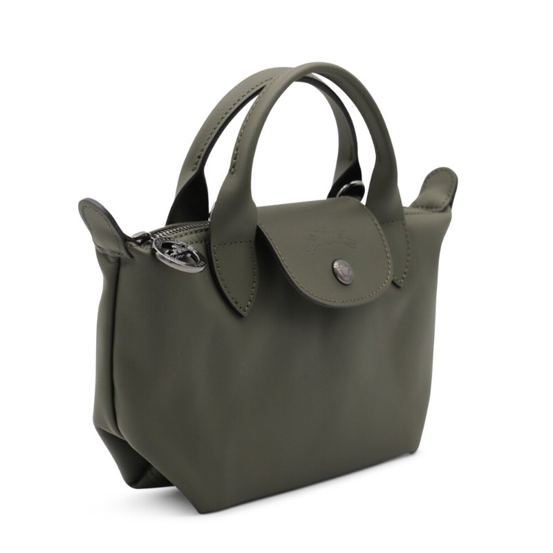 【LONGCHAMP】Le Pliage Xtra XS 牛皮 手提包 肩背包 斜背包 水餃包 冷杉綠色 L1500987549-1