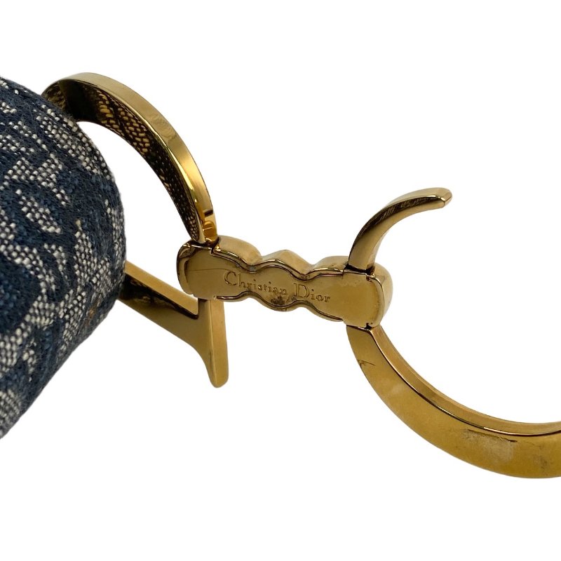 △ Christian Dior 迪奧 Navy Canvas Saddle Hand Bag 深藍色帆布手袋 - 257014542-9