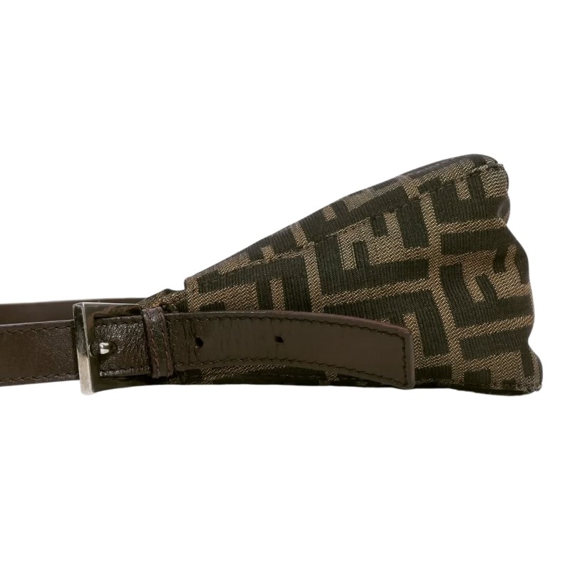 Fendi FF Zucca Mamma Baguette 芬迪老花法棍包 肩背腋下包-2