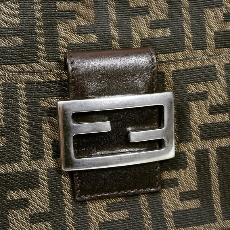 Fendi FF Zucca Mamma Baguette 芬迪老花法棍包 肩背腋下包-4