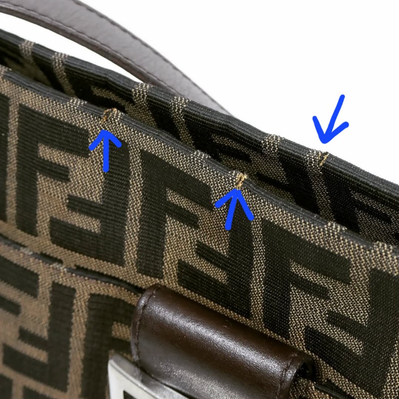 Fendi FF Zucca Mamma Baguette 芬迪老花法棍包 肩背腋下包-5