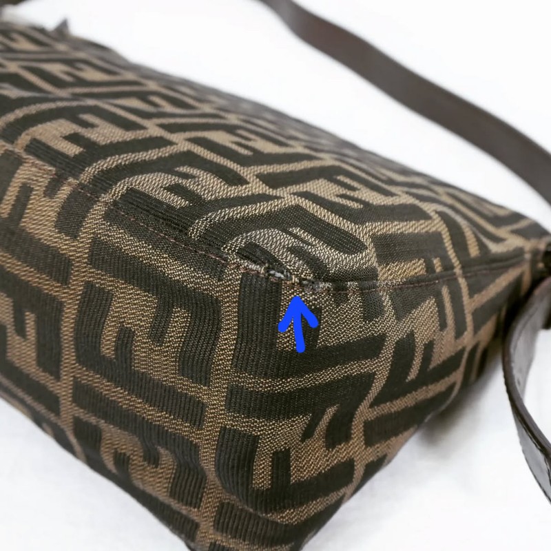 Fendi FF Zucca Mamma Baguette 芬迪老花法棍包 肩背腋下包-6