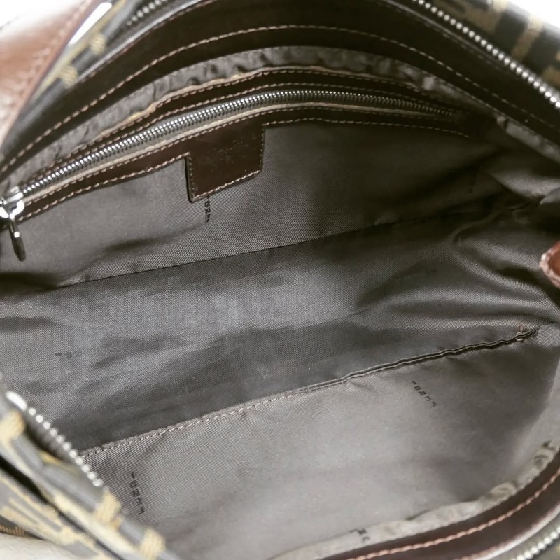 Fendi FF Zucca Mamma Baguette 芬迪老花法棍包 肩背腋下包-9