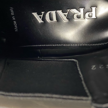 Prada square toe leather chelsea boots 切爾西 方頭 皮鞋 黑色 UK6.5 42-12