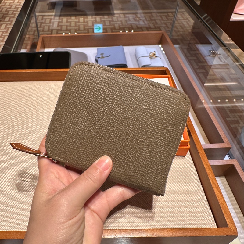 (降價）愛馬仕 絲巾短夾 大象灰epsom 自由之城-0