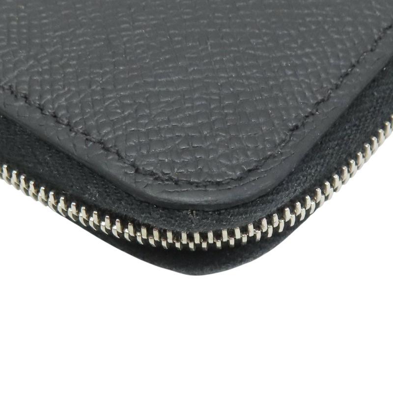 黑色 Epsom牛皮 絲巾 拉鍊長夾 A刻-12