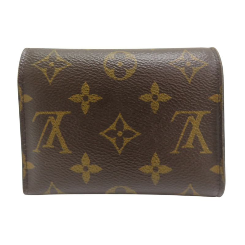 棕色 原花 帆布 Victorine 三折 短夾【LOUIS VUITTON LV 路易威登】 M62360-1