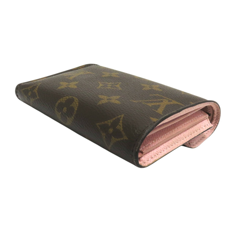 棕色 原花 帆布 Victorine 三折 短夾【LOUIS VUITTON LV 路易威登】 M62360-3