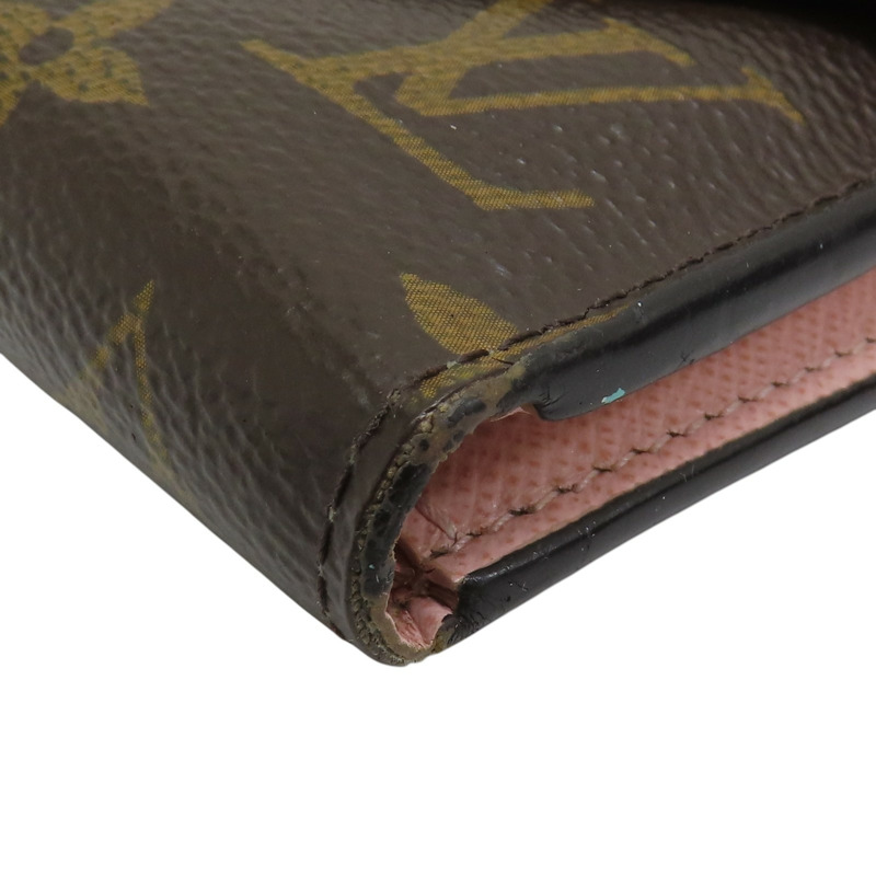 棕色 原花 帆布 Victorine 三折 短夾【LOUIS VUITTON LV 路易威登】 M62360-8