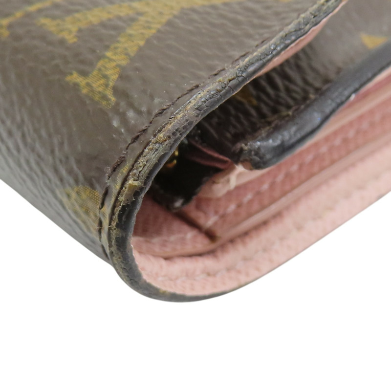 棕色 原花 帆布 Victorine 三折 短夾【LOUIS VUITTON LV 路易威登】 M62360-10