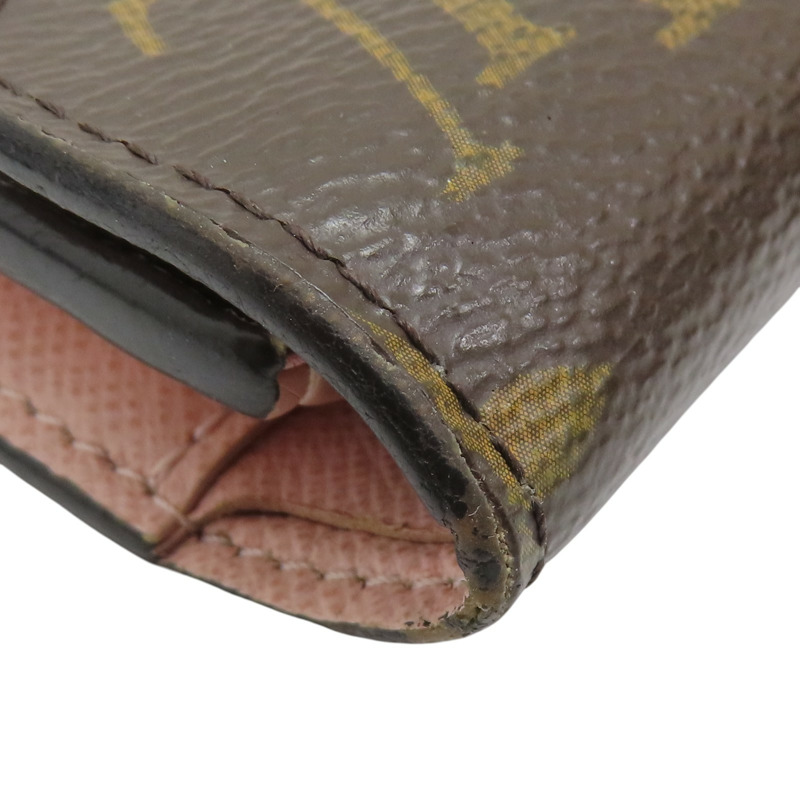 棕色 原花 帆布 Victorine 三折 短夾【LOUIS VUITTON LV 路易威登】 M62360-11