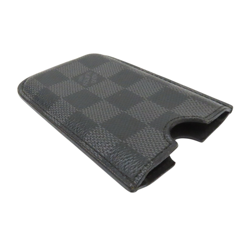 黑色 棋盤格帆布 手機套 名片夾 N62669-3
