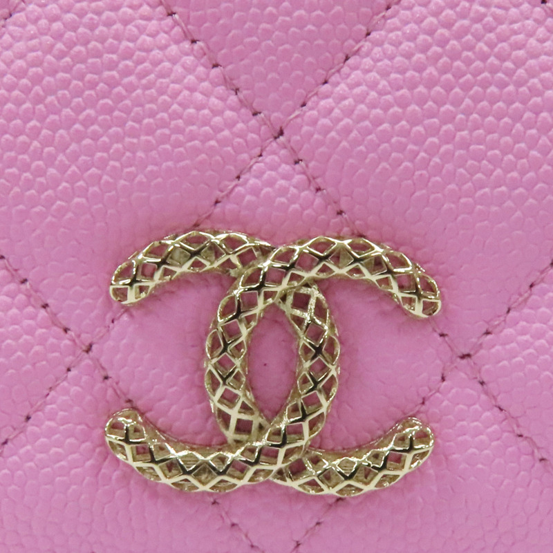 粉色荔枝紋 綠色 牛皮 二折短夾 AP3185-7