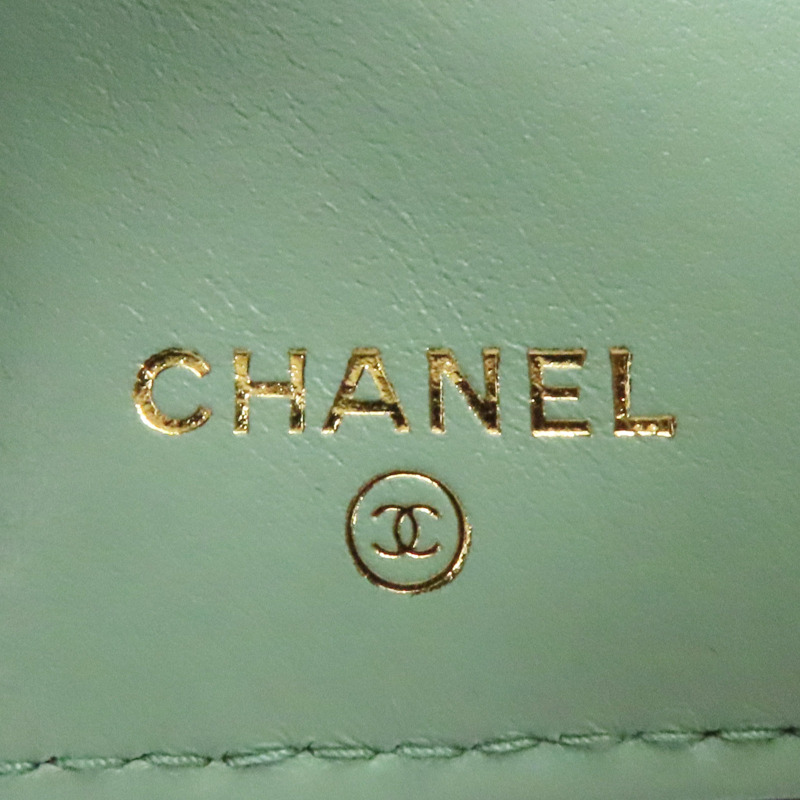 粉色荔枝紋 綠色 牛皮 二折短夾 AP3185-8