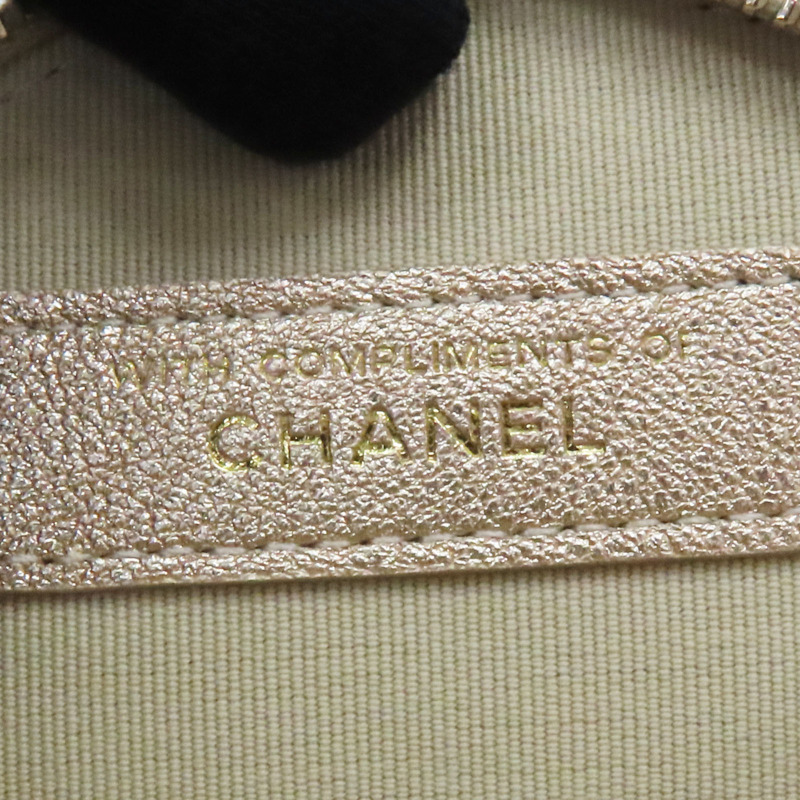 金色皮革 方形掛袋 圓形零錢包-6