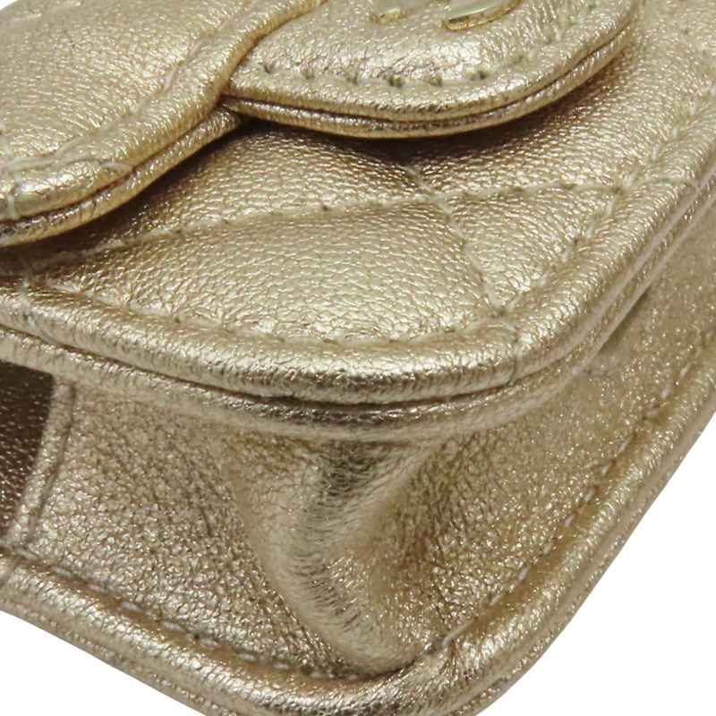 金色皮革 方形掛袋 圓形零錢包-14