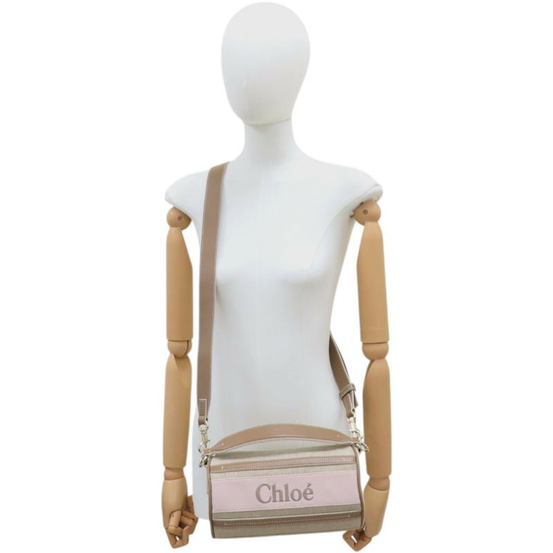 棕色 帆布 圓筒bao 手提肩背包 CHC24AS682L17264-13