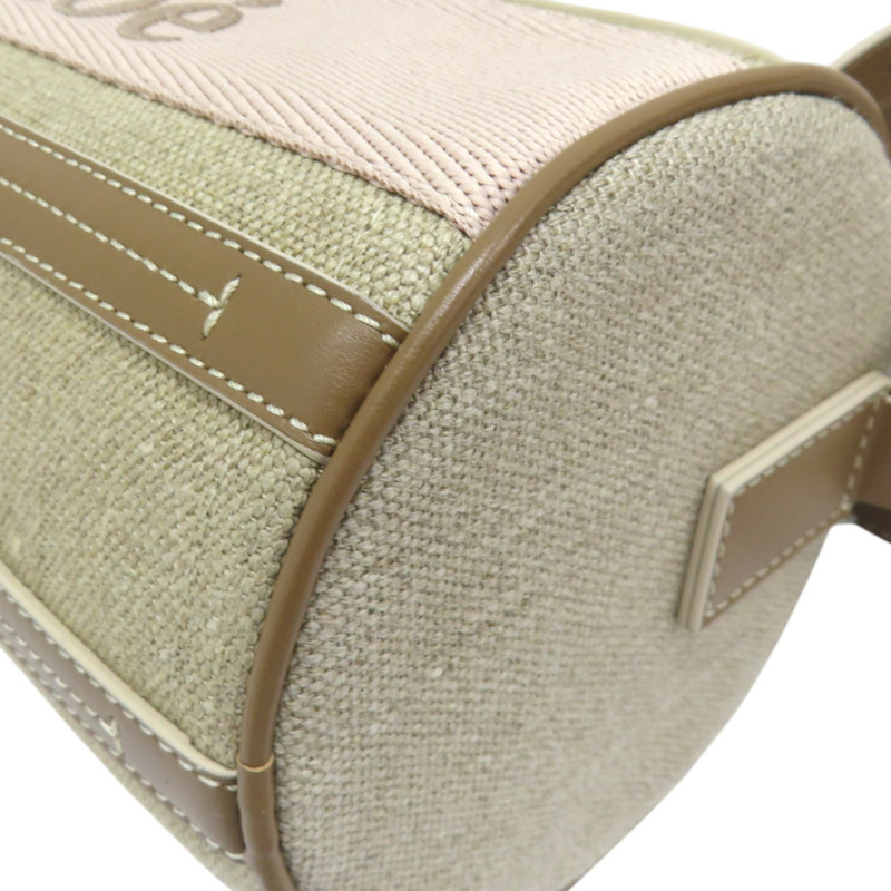 棕色 帆布 圓筒bao 手提肩背包 CHC24AS682L17264-14