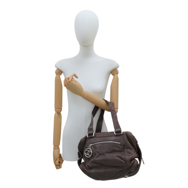 棕色牛皮 手提包-10