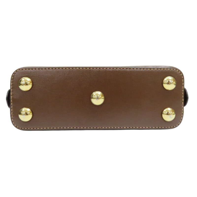 烏木色帆布 棕色牛皮 Horsebit 1995 馬銜扣 兩用包 640716-3