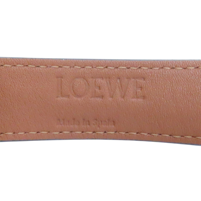 米色 棕櫚葉編織 棕/藍色牛皮 Basket 手提包 #262121-7