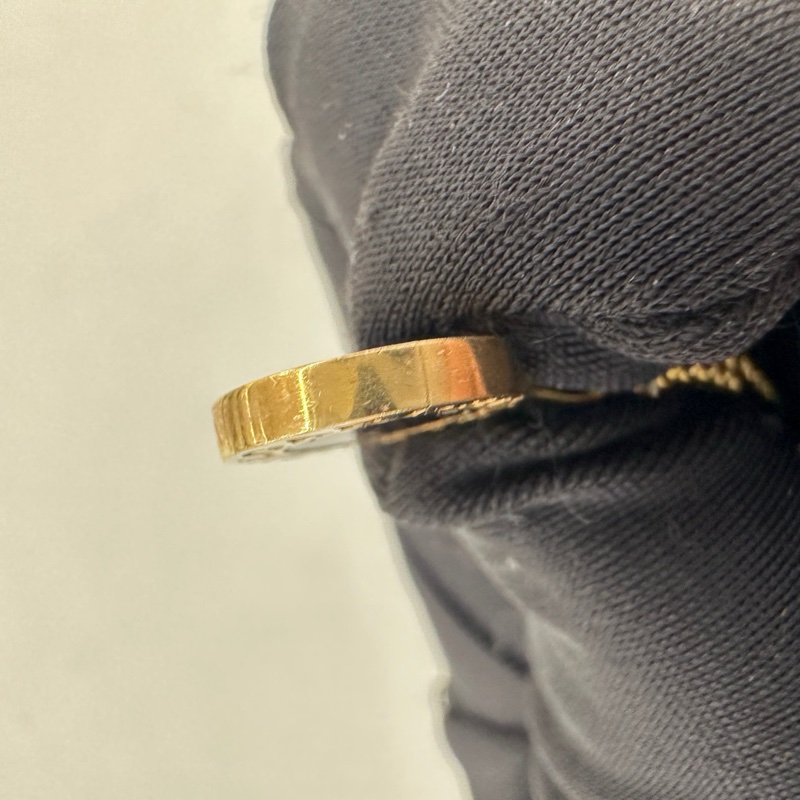 寶格麗BVLGARI系列黃金項鏈鑲嵌黑瑪瑙圓餅項鏈-7