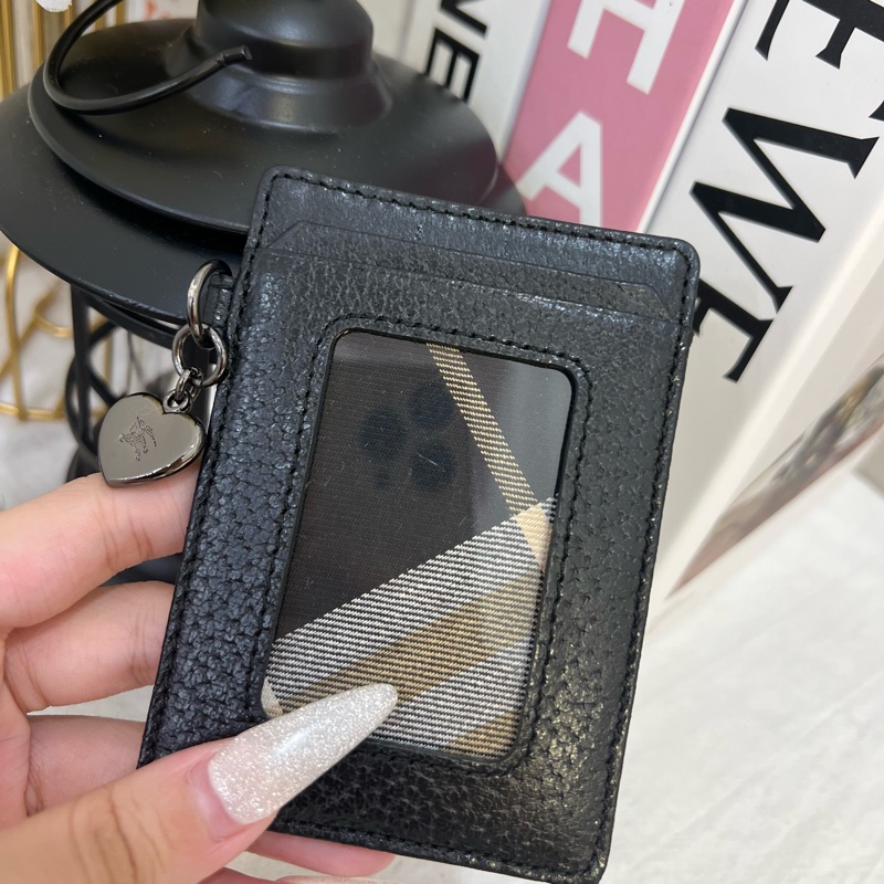Burberry 荔枝紋皮革 金屬心形卡夾-6