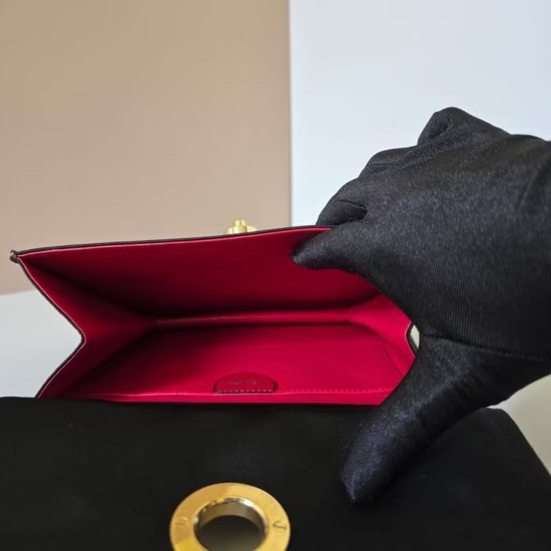 【LA LUNE】絕版中古包 Celine按壓星球黑金色凱莉包 手提包 古董包 二手包-6