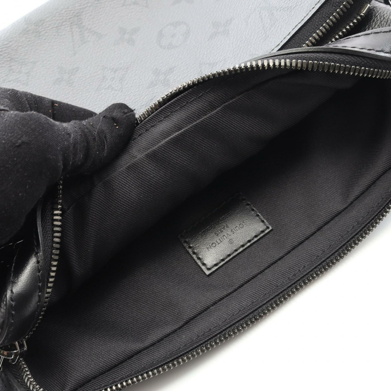 LOUIS VUITTON Trio 斜背包 M69443 Monogram Eclipse 二手灰色男款-5
