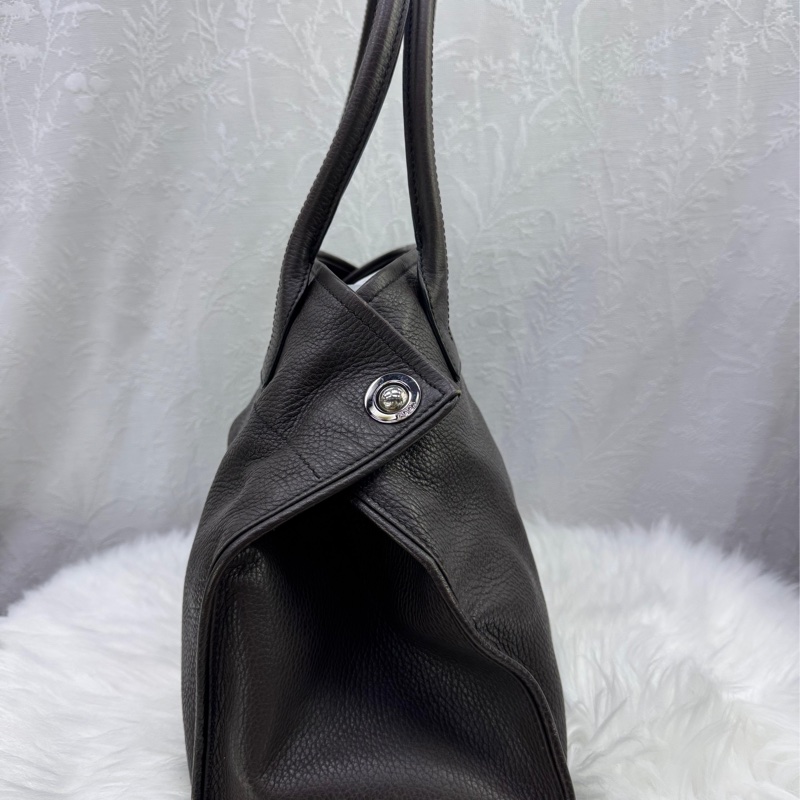 TOD'S牛皮皮革 Shoulder Bag銀扣肩背袋啡色-6