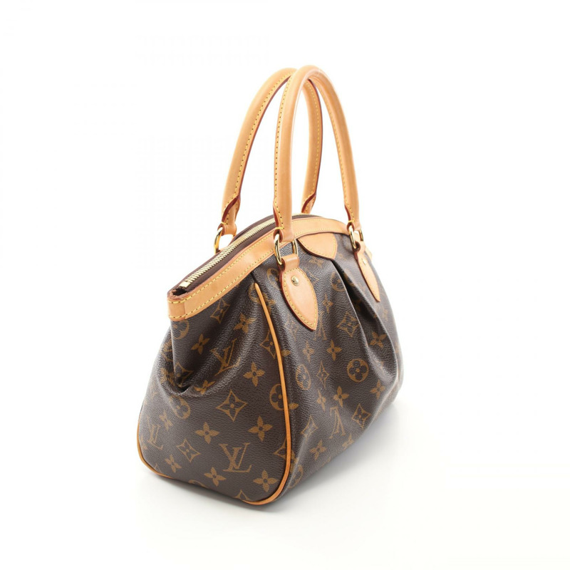 LOUIS VUITTON Tivoli PM 手提包 M40143 Monogram 帆布皮革棕色二手 LV-1