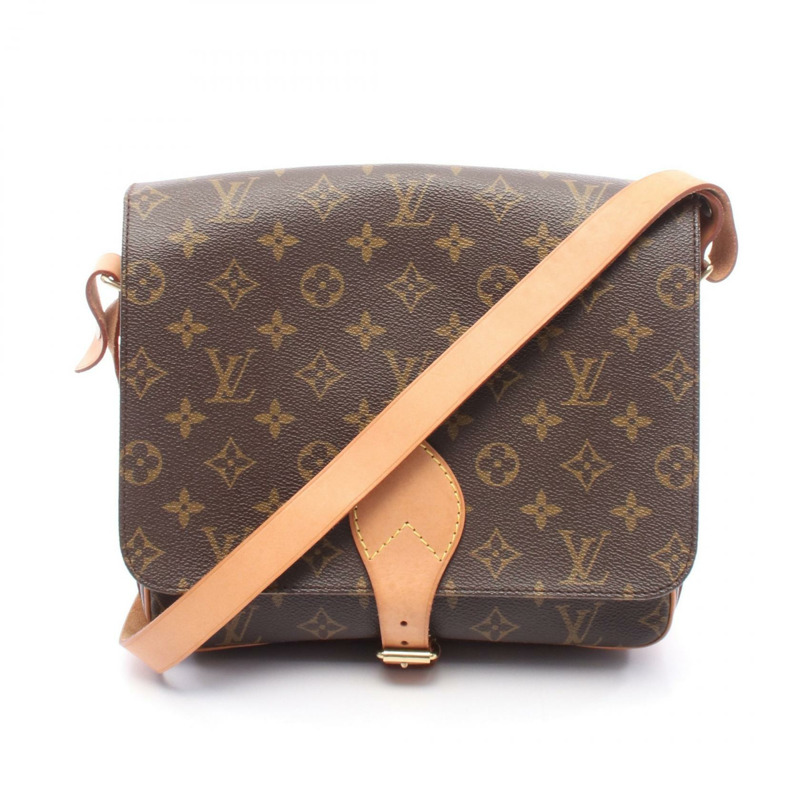 LOUIS VUITTON Cartouchiere GM 肩背包 M51252 Monogram 帆布 棕色 二手 LV-0