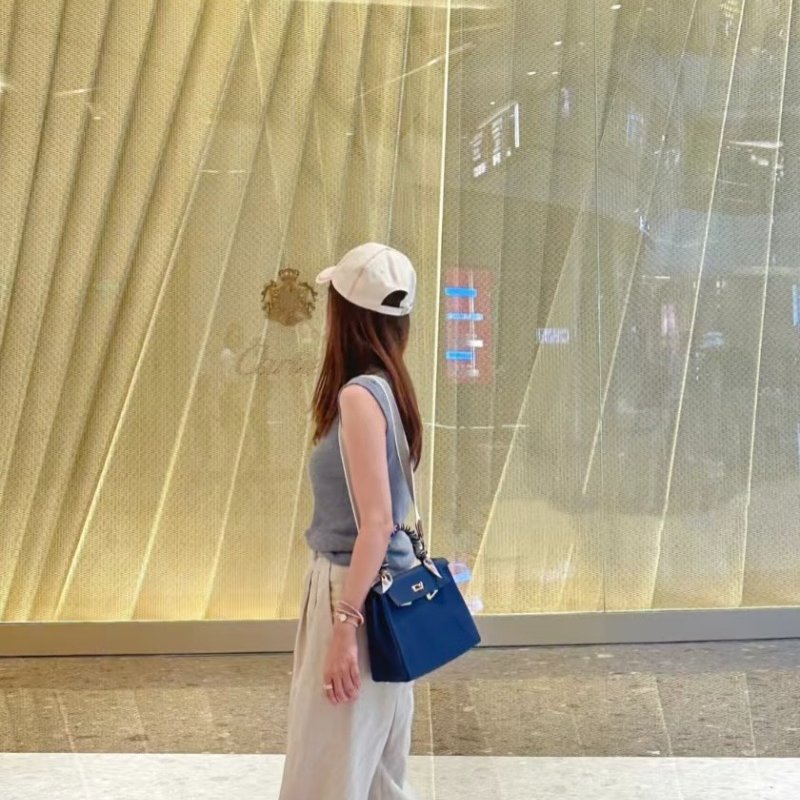 HERMES Kelly 25 - 海軍藍金 W-1