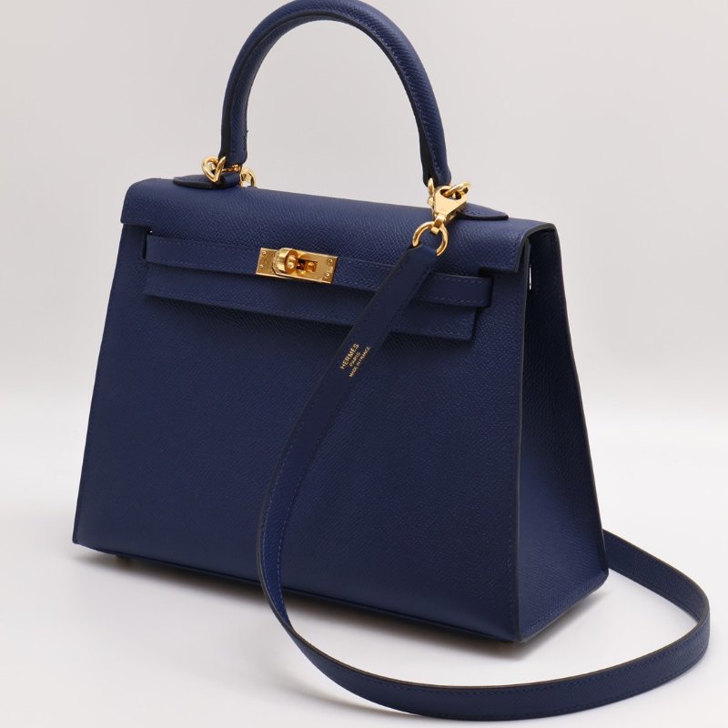 HERMES Kelly 25 - 海軍藍金 W-2