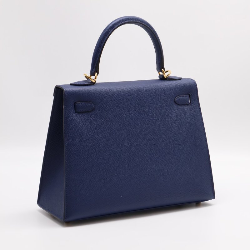 HERMES Kelly 25 - 海軍藍金 W-6