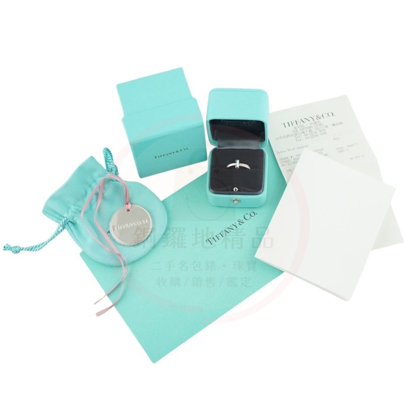 TIFFANY T1 18K白金鑲鑽石戒指(附2025年購證)-4