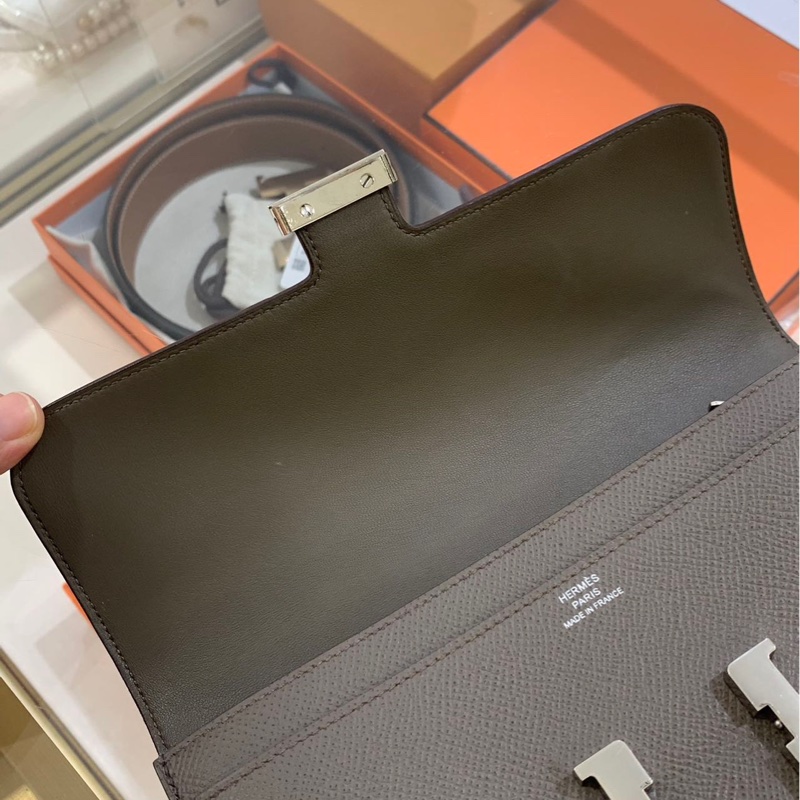 🌈Hermes🧡Constance Wallet🧡石器灰銀扣🌟98新🌟Epsom皮🌟-7