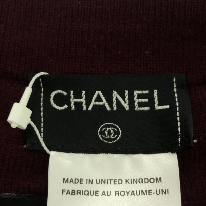 香奈兒針織衫套裝 P11473W02426 羊絨波爾多紅 二手 女士 #36 CC-4
