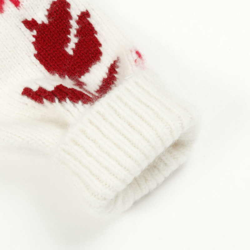 香奈兒 COCO 標誌針織衫 P77821K11264 羊絨真絲 白色 紅色 二手 女士 #40-7