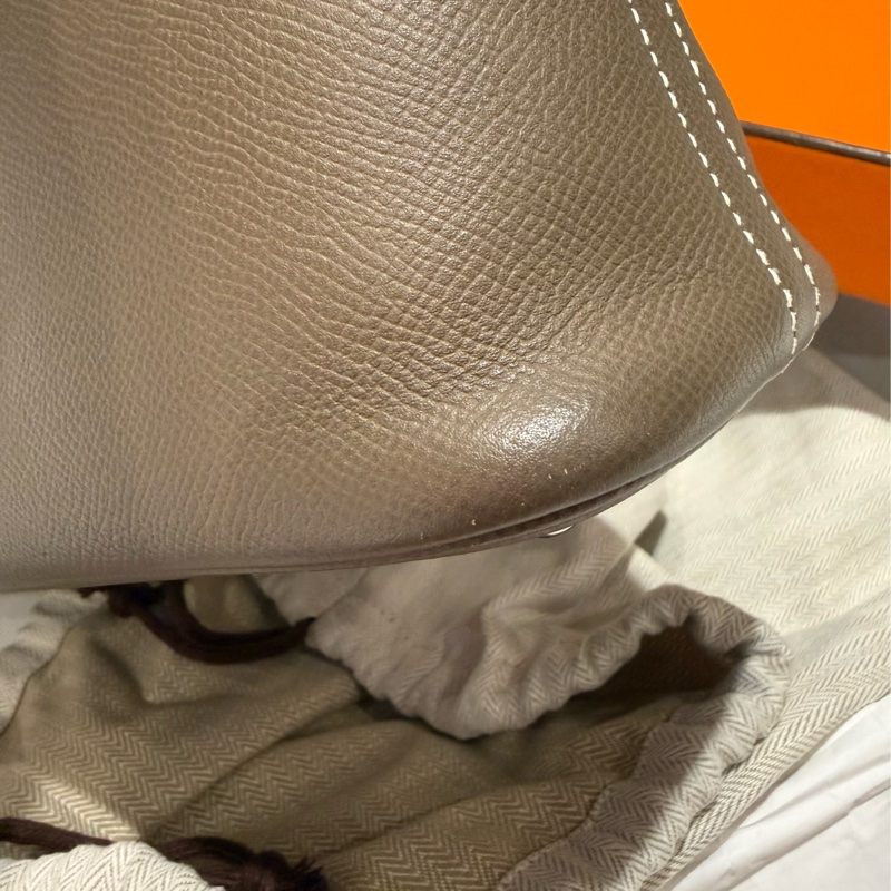 Hermes Bolide 27 EPSOM 大象灰銀扣-10