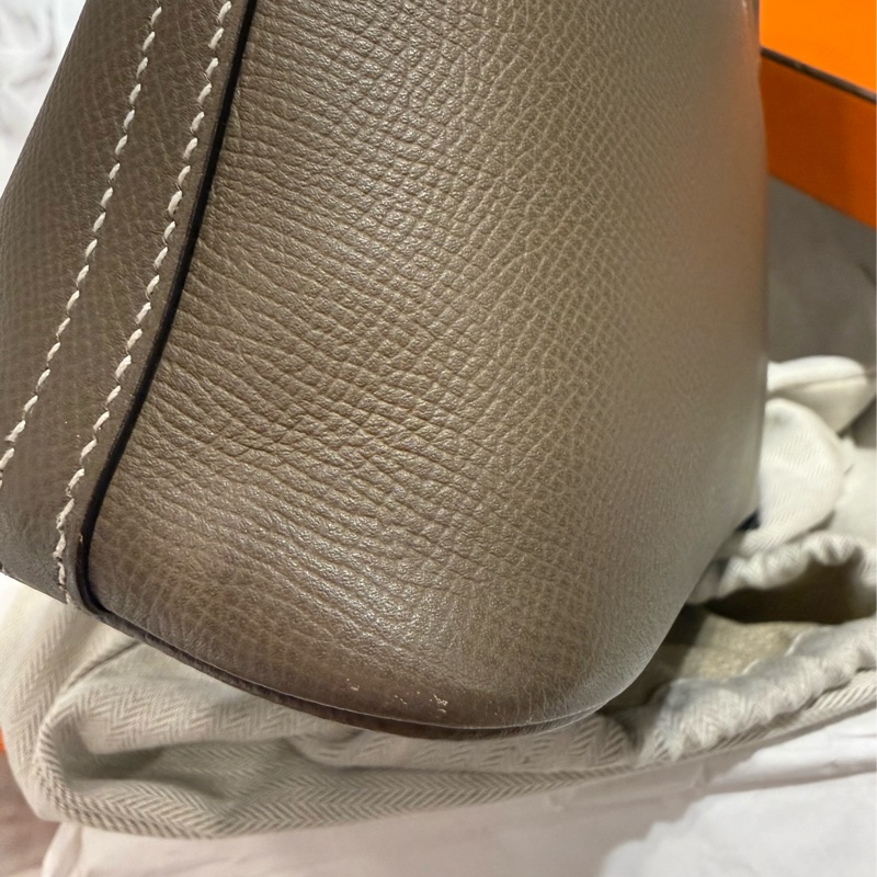 Hermes Bolide 27 EPSOM 大象灰銀扣-11