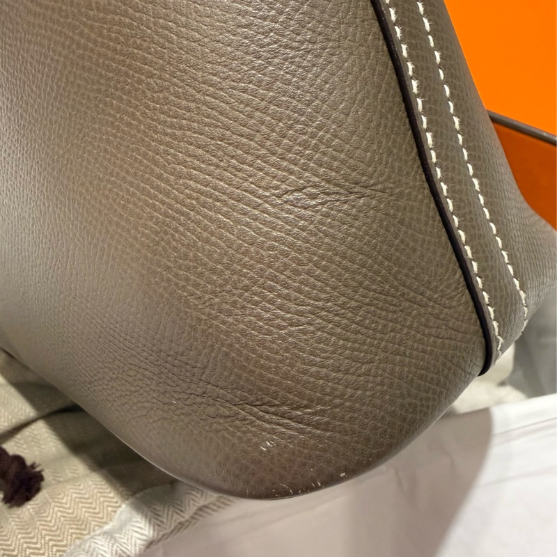 Hermes Bolide 27 EPSOM 大象灰銀扣-12