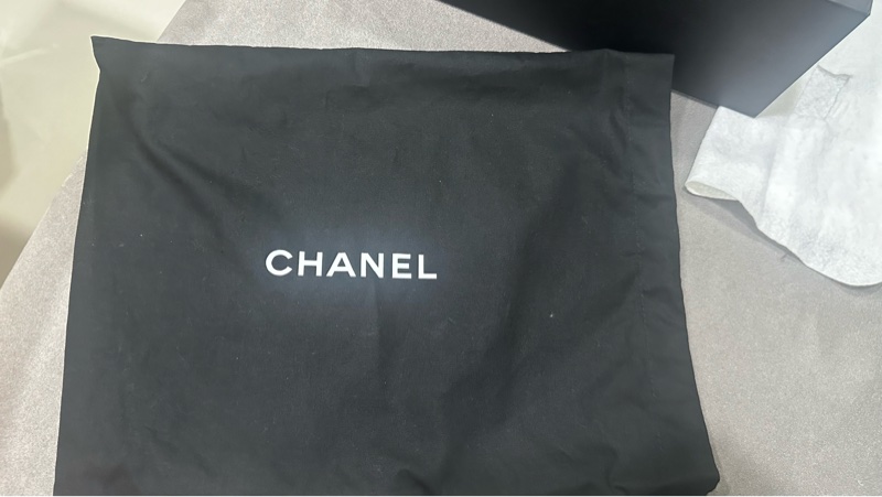 香奈兒Chanel 22C白色金扣雙口袋相機包又叫炸藥包-18