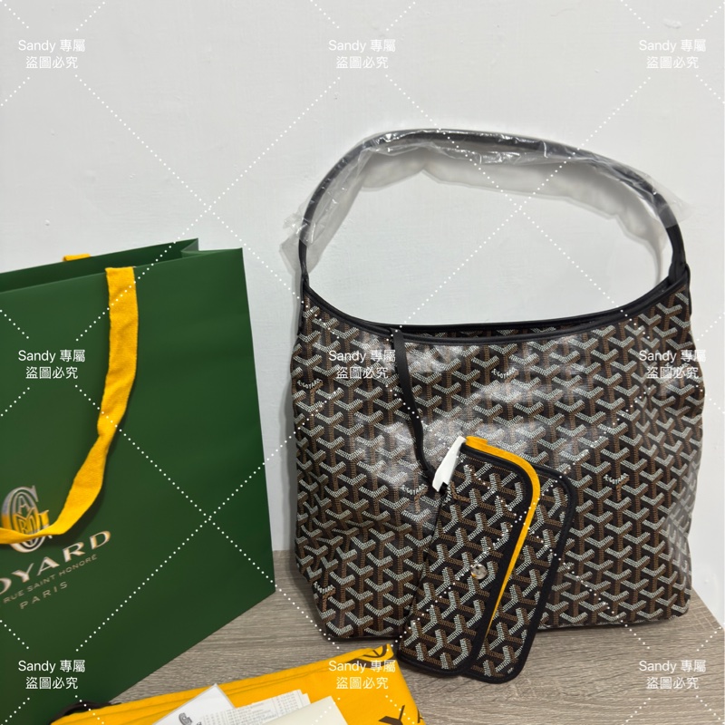 Goyard 狗牙hobo 黑色 全新全配-0