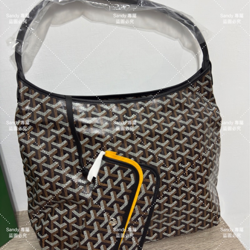 Goyard 狗牙hobo 黑色 全新全配-10