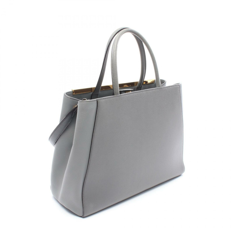FENDI 2JOURS Toujour 肩背包 8BH250 皮革 灰色 二手 女士-1
