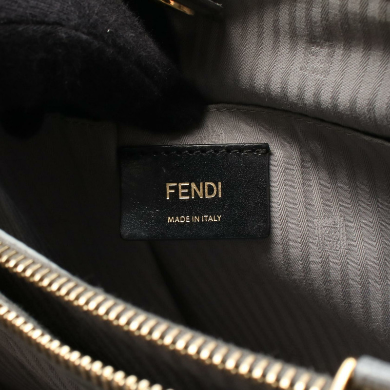 FENDI 2JOURS Toujour 肩背包 8BH250 皮革 灰色 二手 女士-3